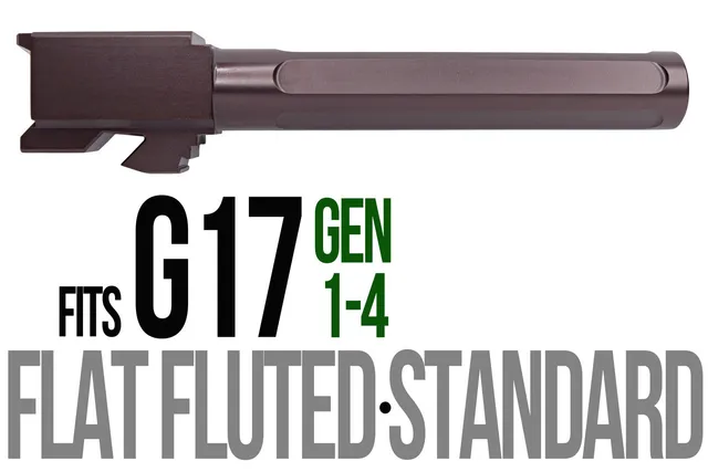 Glock 17 Barrel 9mm – Flat Fluted Plum