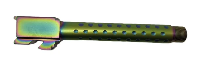 Glock 17 Threaded Barrel – Golf Ball Dimpled Radio Active
