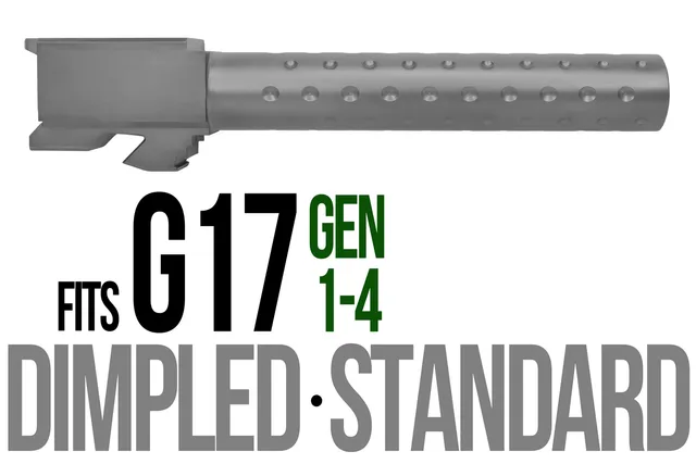 Glock 17 Barrel 9mm – Golf Ball Dimpled Flat Gray