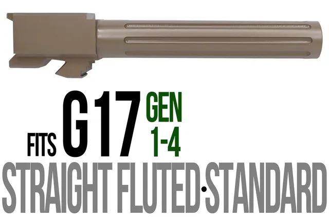 Glock 17 Barrel 9mm – Straight Fluted Dark Earth