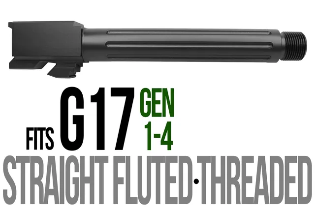 Glock 17 Threaded Barrel 9mm – Straight Fluted Black
