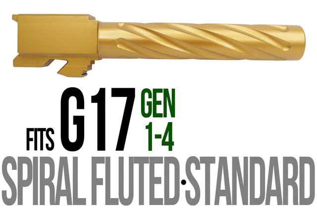 Glock 17 Barrel 9mm – Thick Spiral Gold
