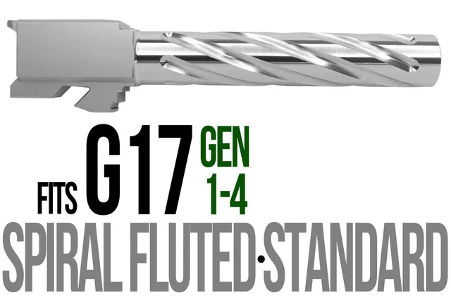 Glock 17 Barrel 9mm – Thick Spiral Stainless