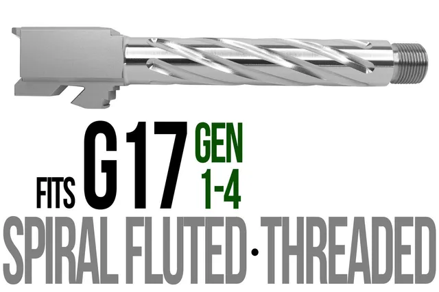 Glock 17 Threaded Barrel 9mm – Thick Spiral Stainless