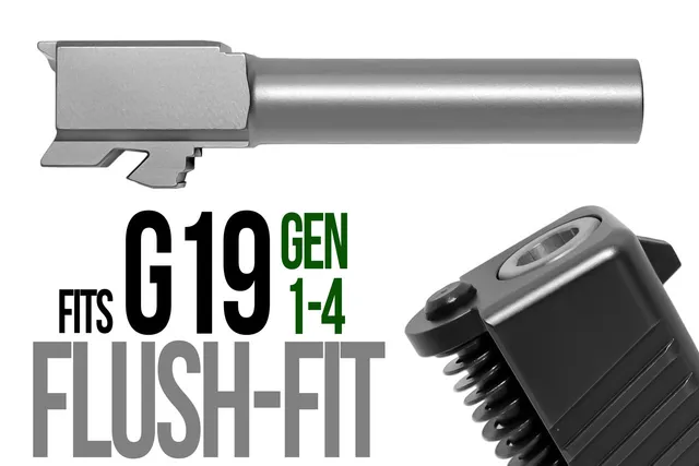 Glock 19 Flush Fit Barrel 9mm – Flat Gray