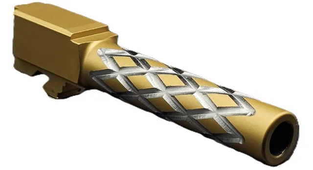 Glock 19 Barrel 9mm – Diamond Weave 2-Tone Gold