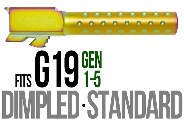 Glock 19 Barrel 9mm – Golf Ball Dimpled Chameleon