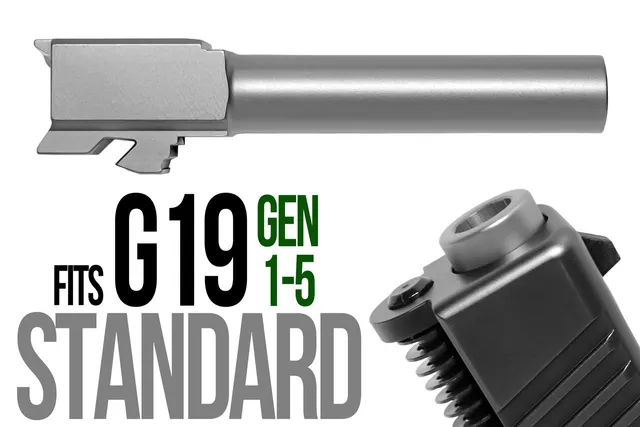 Glock 19 Match Grade Barrel 9mm – Flat Gray