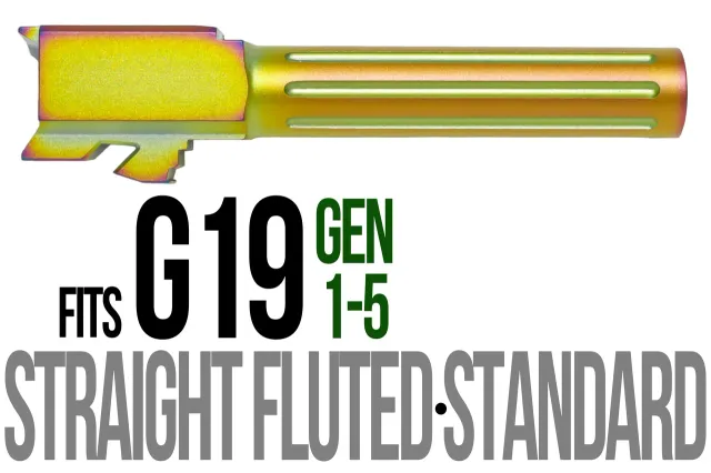 Glock 19 Barrel 9mm – Straight Fluted Chameleon