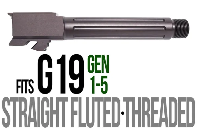 Glock 19 Threaded Barrel 9mm – Straight Fluted Plum