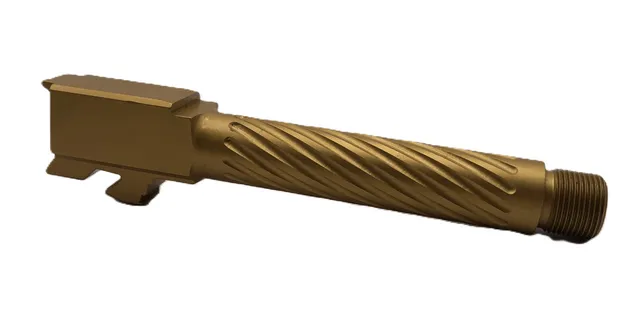 Glock 19 Threaded Barrel 9mm – Thin Spiral Gold