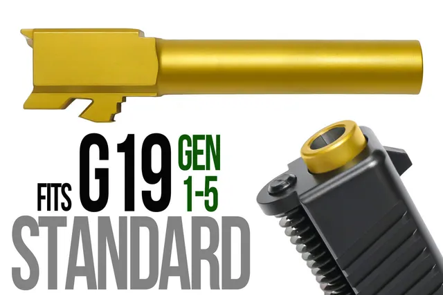 Glock 19 Match Grade Barrel 9mm – Gold