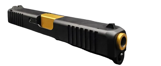 Glock 19 Slide – Gold Assembled Tapered Nose