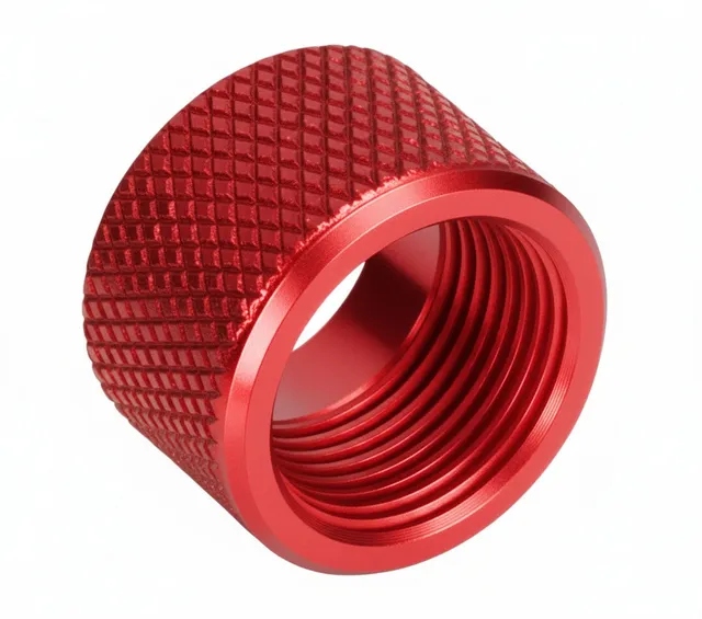 1/2x28 Thread Protector – Knurled Red
