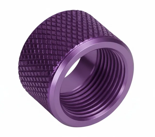 1/2x28 Thread Protector – Knurled Violet