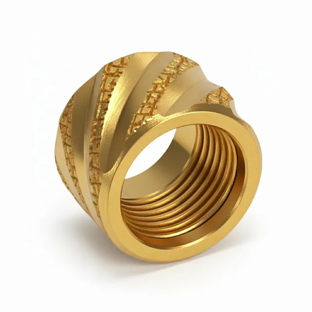 1/2x28 Thread Protector – Knurled Thick Spiral Gold