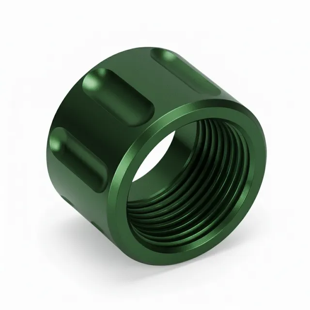 1/2x28 Thread Protector – Straight Fluted Radio Active Green