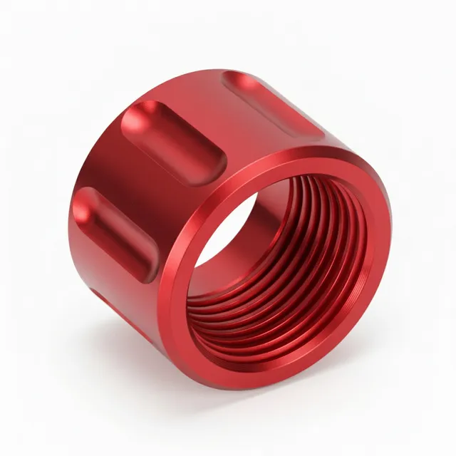 1/2x28 Thread Protector – Straight Fluted Red