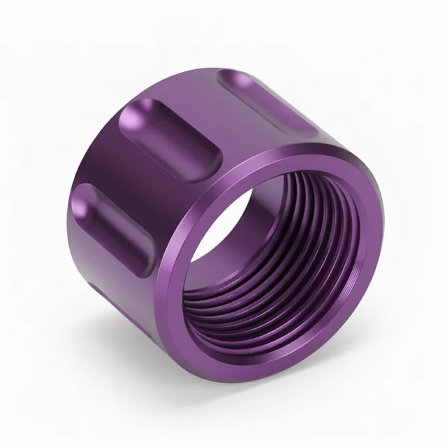1/2x28 Thread Protector – Straight Fluted Violet
