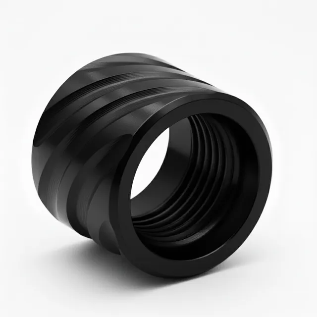 1/2x28 Thread Protector – Thick Spiral Black
