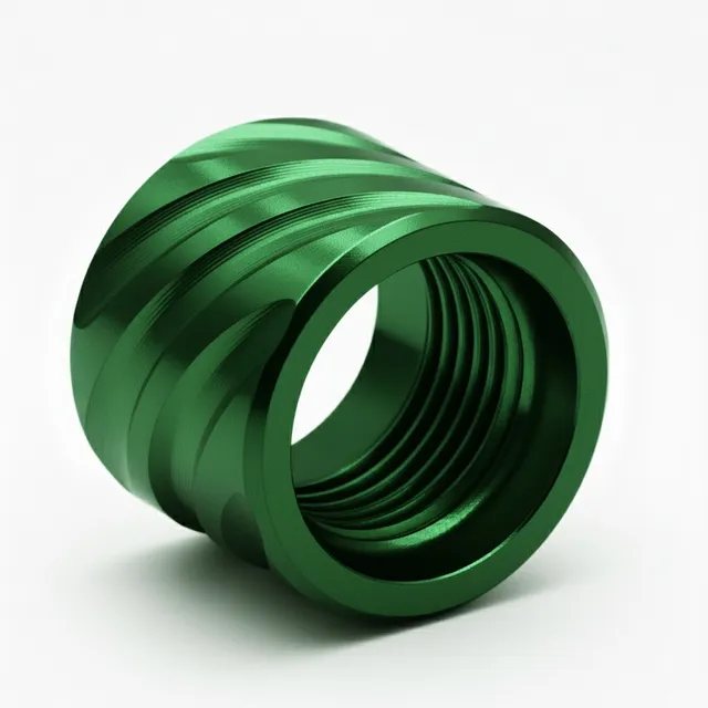 1/2x28 Thread Protector – Thick Spiral Radio Active Green