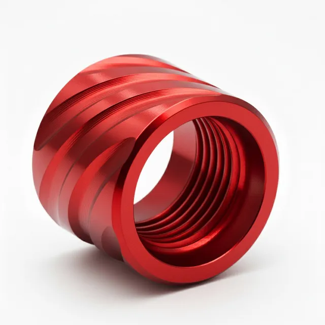 1/2x28 Thread Protector – Thick Spiral Red