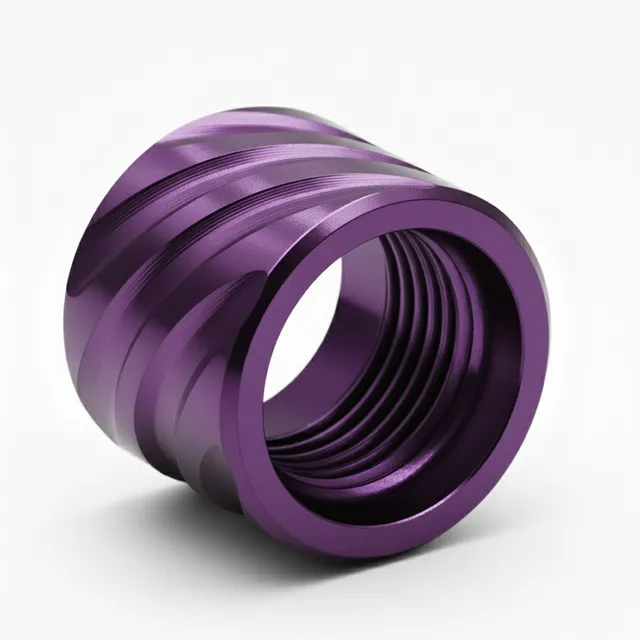 1/2x28 Thread Protector – Thick Spiral Violet