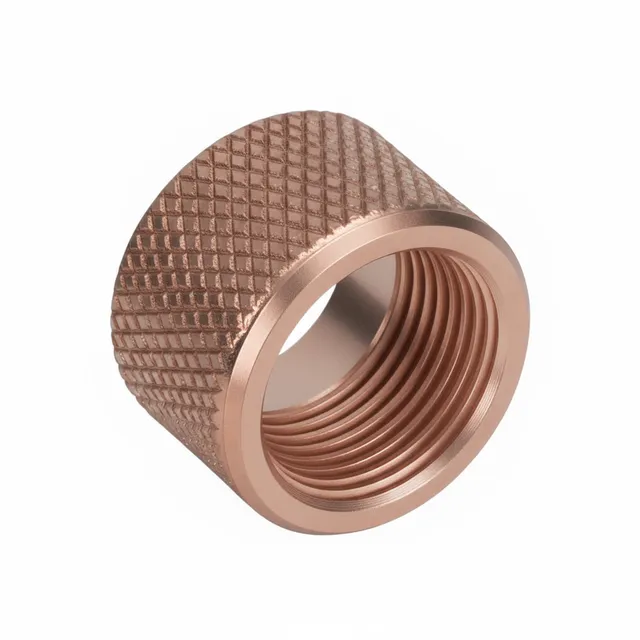 1/2x28 Thread Protector – Knurled Rose Gold